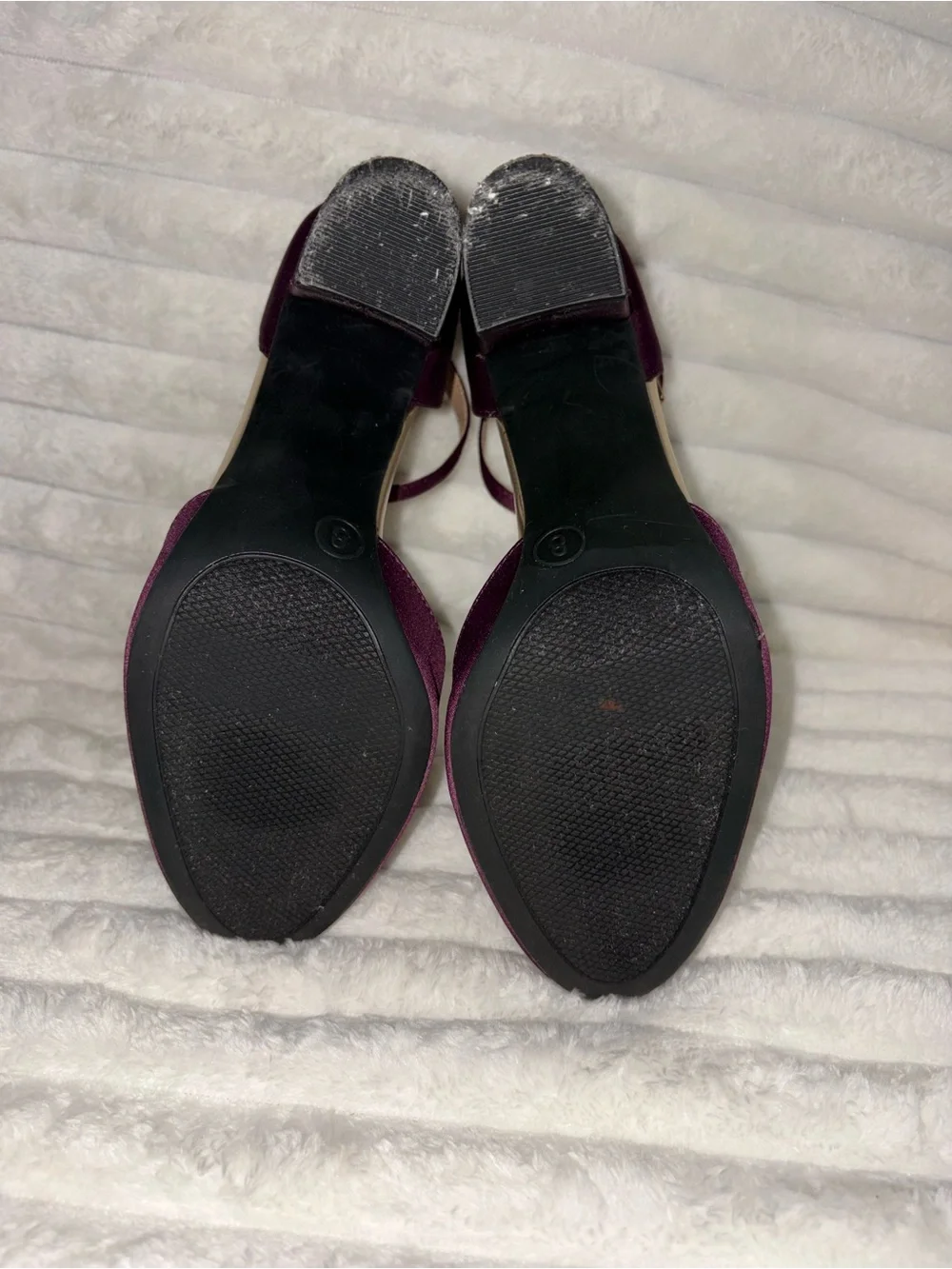 a new day Plum Block Heel Ankle-Strap Sandals 8M